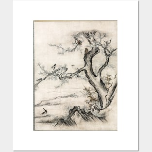 Flowers and Birds in a Spring Landscape Classic Posters and Art